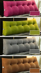 Reading Wedge Pillow Headboard Cushion Removable Triangle Waist Cushions, for Sofa Bed Office Chair Rest Pad, Microfiber Reading Pillows,A,80x50x20cm