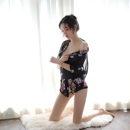 SINMIUANIME Women's Sexy Cosplay Japanese Kimono Traditional Style Yukata Printed Pajamas Costumes
