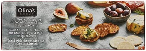Olina's Bakehouse Cranberry & Pumpkin Seed Seeded Crisps, 5.3 Ounces (Pack Of 12)