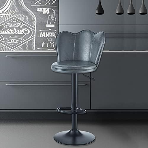 Bar Stool Bar Stool Swivel Stools Modern Rotating Dining Chair with Backrest Sponge Cushion Practical Pedal Barstool, Adjustable Handle 60-80cmr:Yellow Every Family