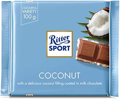 Ritter Sport Kokos / coconut (3 Bars each 100g) - fresh from Germany
