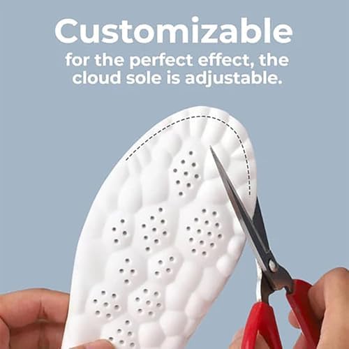 Orthopedic Insole, Ultra Comfort Insoles 4d Memory Foam Orthopedic Insoles Breathable Shock Absorption (1pair Orange, Men 4-4.5/Women 5.5-6)