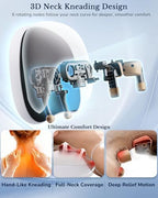 Neck Massager Pillow with Heat : Cordless Neck Massager for Pain Relief Deep Tissue - Rechargeable Massage Pillow 3 Intensity & Heating Daily Comfort for Desk Workers Women Men at Home Use