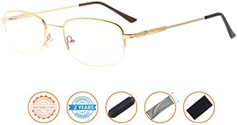 Computer Glasses Men Bendable Titanium Reading Eyeglasses Blue Light Filter