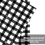 Honeydak 200 Pcs Checkered Wax Paper Sheets 7 x 7 Inch Deli Paper Sheets Food Basket Liners for Sandwich Burger Greaseproof Food Wrapping Outdoor Picnic Disposable Serving (Black and White,Classic)