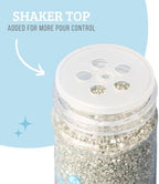 Sweets Indeed Sprinkles, Edible Sprinkle Sugar Mix, Perfect for Cake Decorations, Baking, Ice Cream, Cookies, Cupcake Topper, 5 ounces (Silver)
