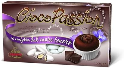 Crispo Confetti: "Ciocopassion" Trouffle Taste Chocolate Dragees 1000g 35oz [ Italian Import ]