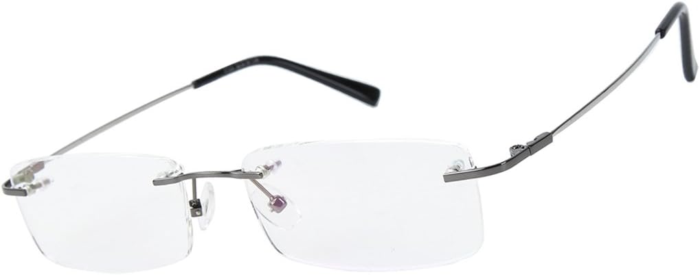 Agstum Blue Light Blocking Glasses - Flexible Rimless Titanium Alloy Eyeglasses Frames Clear Lens