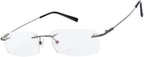 Agstum Blue Light Blocking Glasses - Flexible Rimless Titanium Alloy Eyeglasses Frames Clear Lens