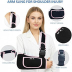 SPRING SEAON Arm Sling Shoulder Immobilizer for Women and Men, Rotator Cuff Support Brace Adjustable Sling for Shoulder,Arm,Wrist,Elbow,and Clavicle Injury