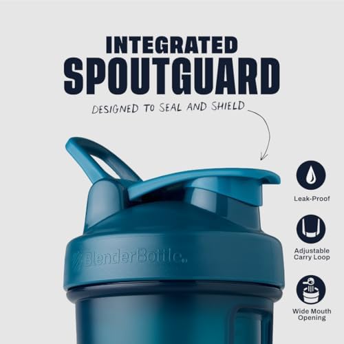 BlenderBottle Classic V2 Shaker Bottle Perfect for Protein Shakes and Pre Workout, 28-Ounce, Ocean Blue