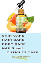 Botanical Beauty ORGANIC APRICOT KERNEL OIL Australian. 100% Pure Virgin Unrefined Cold Pressed Carrier Oil 1 oz- 30 ml. For Face, Hair, Body, Nails, Skin, Anti - aging