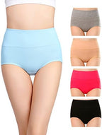 Womens High Waist Cotton Panties C Section Recovery Postpartum Soft Stretchy Full Coverage Underwear(5 Pack)