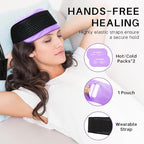 Ice Packs for Injuries Reusable Gel 2 Hot Cold Compress Therapy Pack with Adjustable Strap Soft Ice Wraps for Ankle Knee Leg Neck Shoulder Wrist Feet Back Pain Relief (Purple, Medium 10 x 5.5 Inch)