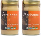 Artisana Organics Raw Cashew Butter 14oz Jar (2 Pack) - USDA Organic, No Sugar Added, Vegan and Paleo Friendly, Non GMO.