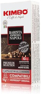 KIMBO - Barista Espresso Napoli Coffee capsules Intensity 10 / Medium-Dark Roast - Box of 100 Capsules Compatible With Nespresso Original