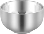Akstore Men's Durable Shave Soap Cup Stainless Steel Heat Insulation Smooth Shaving Mug Bowl (Medium)