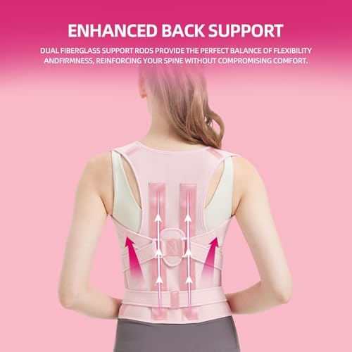 Posture Corrector for Women and Men, Back Straightener Posture Brace for Pain Relief, Back Belt Support with Adjustable Shoulder Straps and Height for Scoliosis Hunchback