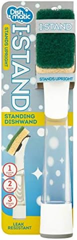 Dishmatic Pro Premium Washing Up Brush I-Stand Colours May Vary Black or White