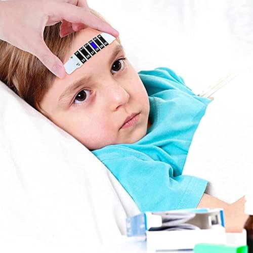 Misaso 30 Pcs Forehead Thermometer Strips Adhesive Thermometer Strips Reusable Thermometer Discoloration Sticker