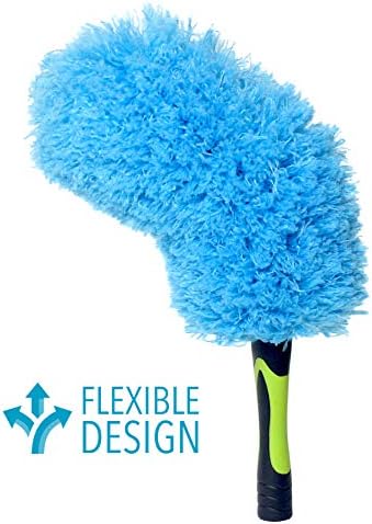 EVERSPROUT Flexible Microfiber Feather Duster | 17-inch Brush Head with Hand-Grip | Lightweight, Attracts Dust | Twists onto Standard Acme Threaded Pole | (Duster Attachment Only, No Pole)