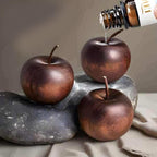 Wooden Apple Aromatherapy Diffuser,3 Pcs Wooden Essential Oil Diffuser,Portable Air Freshener Car Aromatherapy for Home, Office, Car, Wardrobe, Yoga Hall, and SPA