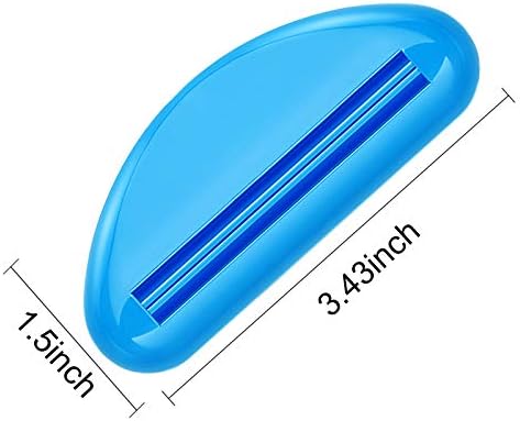 Chengu 8 Pieces Toothpaste Squeezer Hanging Tube Squeezer Dispenser Tool Toothpaste Rollers Clips for Hand Cream, Paint Tubes, Cosmetics, Bathroom, 8 Random Picture Colors
