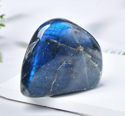 Large Labradorite Rock Polished Slab Block Healing Crystal Stone for Meditation Gift Home Decor 0.8-1.3 Pound