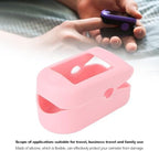 Pink Pulse Oximeter Fingertip Case,Oximeter Case Compact Portable Soft Comfortable Stable Reliable Effective Protective Cover For Home Outdoor Health Monitors，Pulse Oximeters