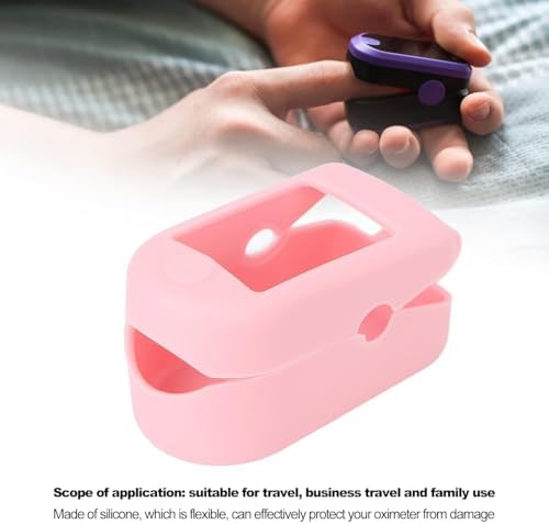 Pink Pulse Oximeter Fingertip Case,Oximeter Case Compact Portable Soft Comfortable Stable Reliable Effective Protective Cover For Home Outdoor Health Monitors，Pulse Oximeters