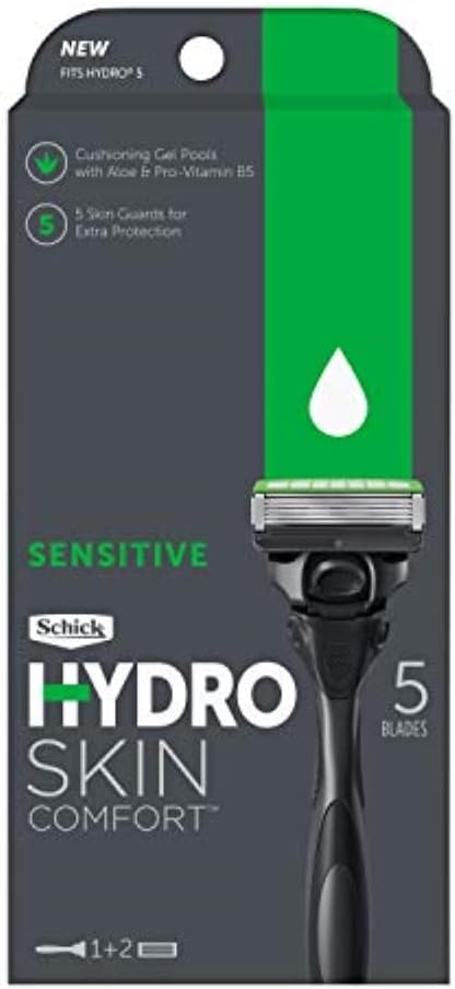 Schick Hydro Skin Comfort Sensitive Razor & 2 Refills, 1Count