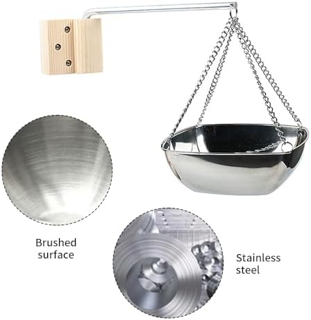 Sauna Aromatherapy Bowl, Stainless Steel Sauna Aroma Bowl Essential Oil Cup Wall Mount with Adjustable Swing Arm Sauna Accessories for Personal or Home Spas Sauna (Square 20cm)