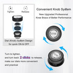 Kuangmi Knob Knee Brace for Pain Relief, Knee Support with Patella Gel Pad & Side Stabilizers, Compression Knee Sleeve for Workout, Arthritis, Joint Pain, Meniscus Tear (Black,Right,X-Large,Single)