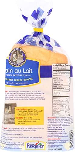 Brioche Pasquier - Authentic French Brioche Pain au Lait Sweet Milk Rolls, 9.9oz (280g)