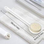 Body Brush Dry Brushing Shower Bath Brush Long Handle Gentle Back Skin Scrubber Exfoliate Massage Improve Blood Circulation Cellulite Treatment