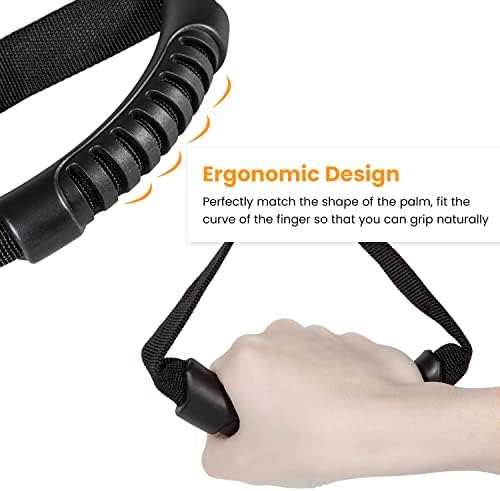 E-cowlboy Auto Cane Grab Bar - Portable Standing Aid Nylon Grip Mobility Assist Device (Black, 2 Pack)