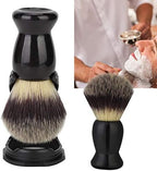 Shaving Set, Professional Shaving Kits Shaving Brush+Brush Stand Black Acrylic Shaving Brush Holder Support Beard Brush Shaving Tool Suitable for Home Travel Use(#1)