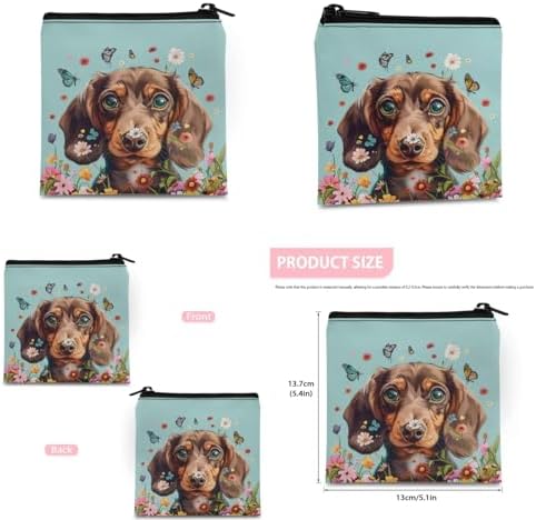 Cute Puppy Sanitary Napkin Storage Bag,Portable Period Bag for Girls Women,Sanitary Napkin Period Pad Pouch Tampon Holder for Purse,Mini Make Up Bags