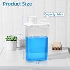 Laundry Detergent Dispenser for Laundry Room,94oz Fabric Softener Dispenser,Liquid Laundry Detergent Container,Laundry Detergent Organizer for Laundry Room Organization with 6 Labels,2 Pack