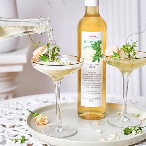 D’arbo All-Natural Elderflower Fruit Syrup, 500ml (16.9oz) | Exquisite Flavor | Endless Possibilities for Enhancing Cocktails, Mocktails, Desserts, or Sauces
