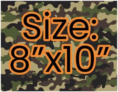 Military Camouflage Edible Cake Wrap Topper, 8x10 inches, Army Pattern, icing sheet