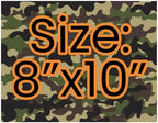 Military Camouflage Edible Cake Wrap Topper, 8x10 inches, Army Pattern, icing sheet