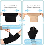 WILLBOND 4 Pairs Slimming Arm Shaper and Thigh Slimmers Set, Elastic Compression Arm Shapers Upper Arm Sleeve Slimming Thigh Sleeves Thigh Wraps Slim for Women