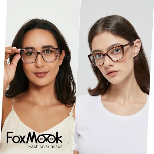 3-Pack Reading Glasses for Women, Oprah Style Frame Spring Hinge Readers Blue Light Blocking Glasses