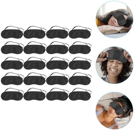 minkissy 20pcs Disposable Eye Masks Comfortable Sleep Masks for Travel Naps Rest Soft Eye Elastic Bands for Deep Sleep Relaxation Individually Packaged OPP Bags