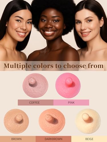 BIMEI 1 Pair Self-adhesive Extra Large And Long Silicone Nipple Cover for Breast Form Crossdresser F9