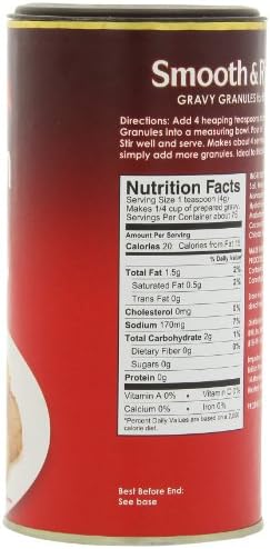Goldenfry Smooth & Rich Gravy Granules for Beef, 10.5-Ounce Canisters (Pack of 6)