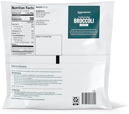 Amazon Grocery, Broccoli Florets, 12 Oz, Frozen