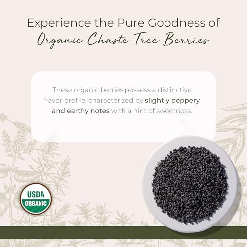 Starwest Botanicals Organic Chaste Tree Berries Whole, 1 Lb