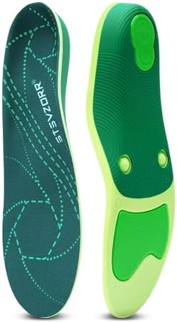 STSVZORR 220 lbs+ High Arch Support Insert Metatarsal Pad Pain Relief Men Women Plantar Fasciitis Insole Orthotic Flat Feet Heel Spur Comfort Standing All Day, Work Boots Shoe Insole